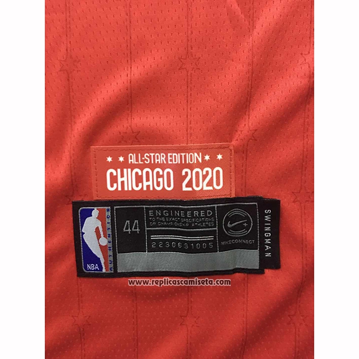 Camiseta All Star 2020 Los Angeles Lakers Lebron James #2 Rojo